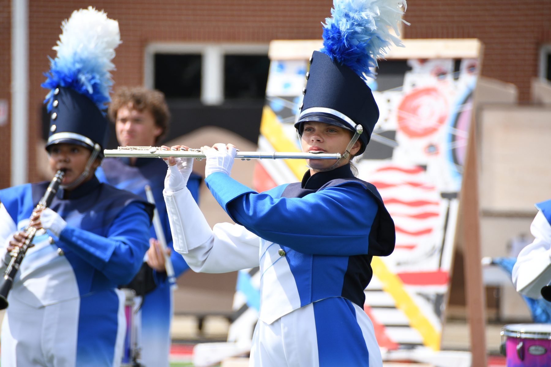Grant County High School marching band performer at the 2025 Festival of Bands